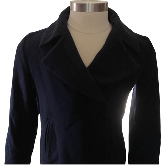 Tommy Hilfiger Navy Blue Wool (79%) Lined Wrap Blazer Jacket Men’s Size Small - Picture 2 of 13